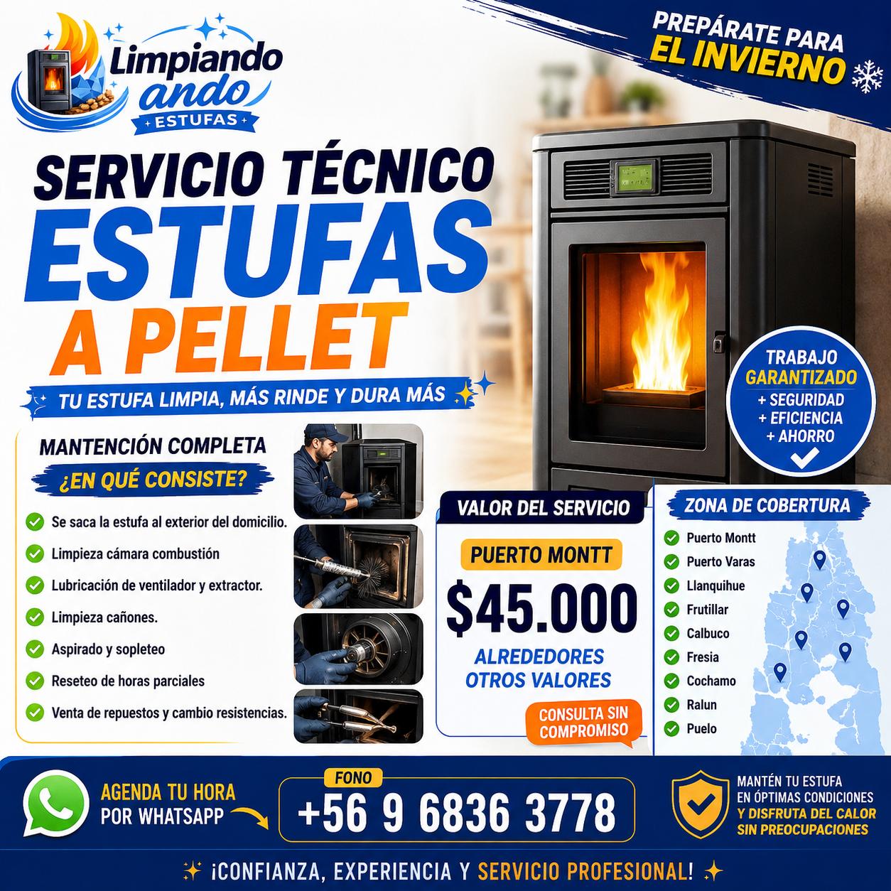 LIMPIANDO ANDO ESTUFAS PELLES